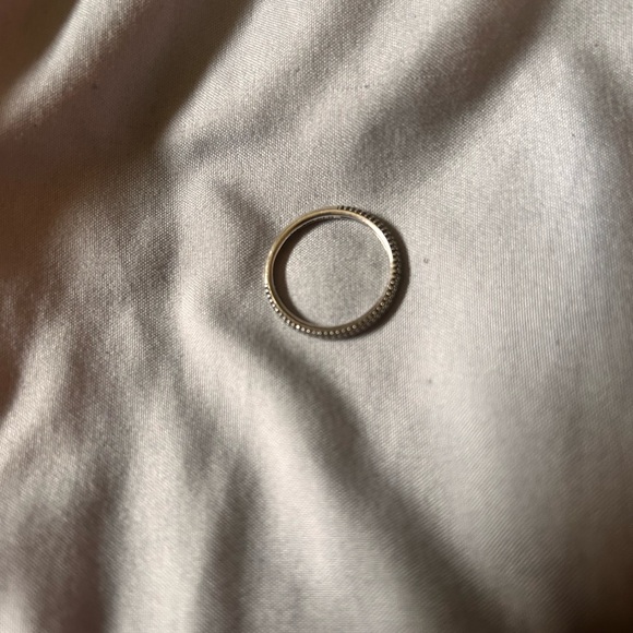 Pandora Jewelry - Pandora Silver Beaded Edge Stack Ring